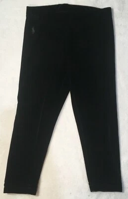 Legging Polo Ralph Lauren Niñas Pequeñas Elastizado Terciopelo Negro Talla 5 Nuevo con Etiquetas Foto 1 de 4