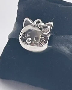 Hello Kitty Portrait Sterling Silver Charm NEW - Picture 1 of 4
