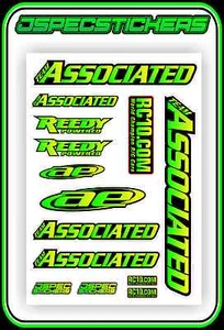 TEAM ASSOCIATED AE REEDY RC10 STICKER SHEET A5 BNIP VINTAGE RC8 B6 TC7 RC CAR XP - Picture 1 of 6