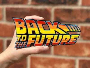 Ritorno al Futuro Logo insegna colorata arte 3D accessorio da scrivania - Imagen 1 de 4