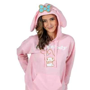 Sanrio My Melody Juniors Cosplay Hooded Sweatshirt Large Pink - Picture 1 of 8
