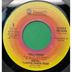 Rufus with Chaka Khan Hollywood / Earth Song 45 Disco Soul 1977 ABC Records - Picture 1 of 6