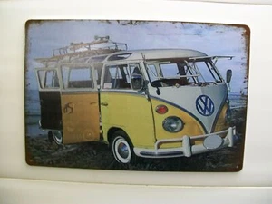 Bulli VW Bus Blechschild Bully Klassik Retro Emblem 20x30 cm - Bild 1 von 2
