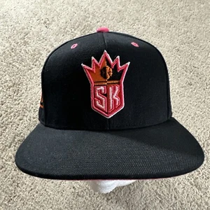 Sacramento Kings Hat Cap Adult 7 1/8 Black Pink Fitted HWC Mitchell & Ness NBA50 - Picture 1 of 9