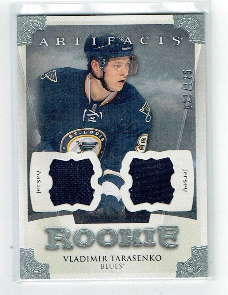 13-14 UD Upper Deck Artifacts  Vladimir Tarasenko  /125  Rookie  Dual Jerseys - Image 1 of 1