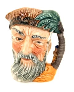 Royal Doulton D6539 ROBINSON CRUSOE Pirate Small 4" Toby Character Jug Mug - Picture 1 of 5