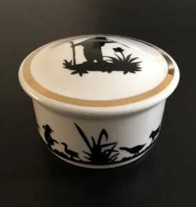 Villeroy & Boch Silhouette Farmer Gold Band Trinket Box w/lid - Very Rare - Picture 1 of 4