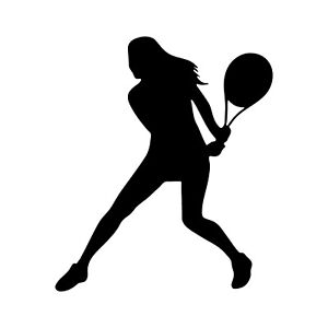 Autocollant pour femme joueuse de tennis vinyle autocollant femme joueur de tennis fenêtre de voiture ordinateur portable