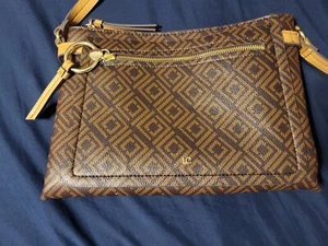 NWT Liz Claiborne Ingrid Brown Monogram Crossbody Bag - Picture 1 of 7