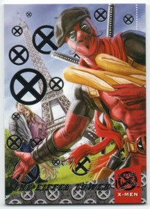 2018 Fleer Ultra X-Men Deadpool Around the World Silver DAW2 The Eiffel Tower