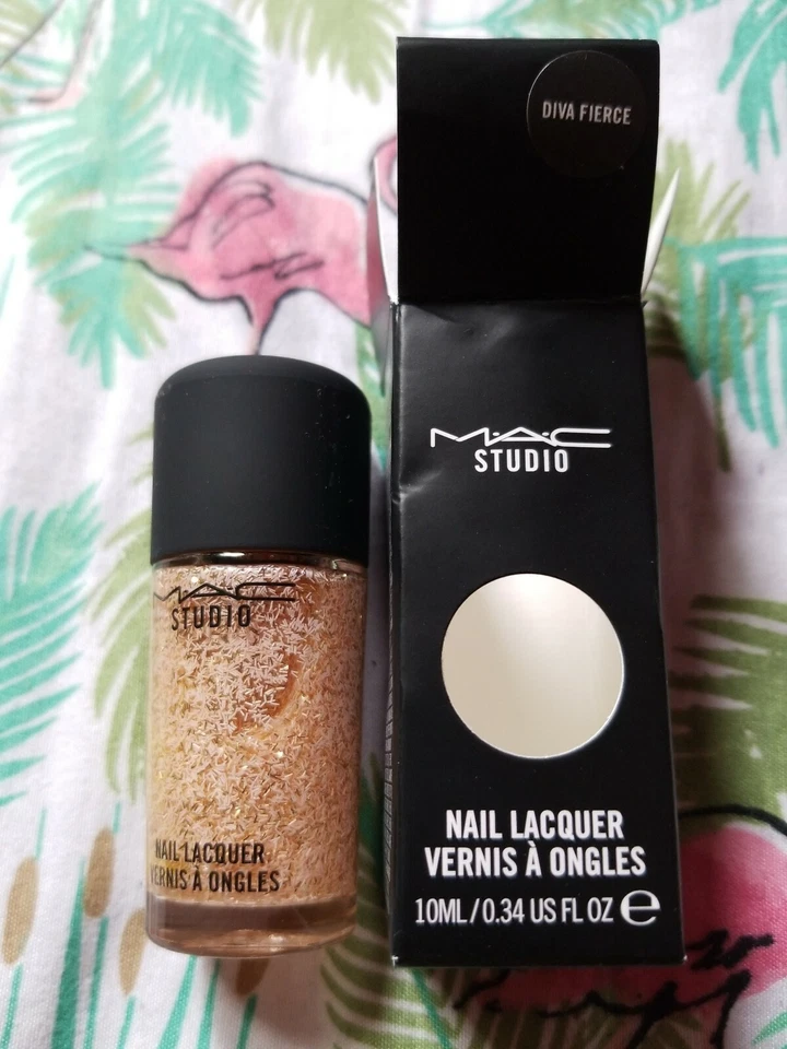 MAC Studio Nail Lacquer -DIVA FIERCE (glitter) 0.34oz/10mL *NIB* - Image 1 of 1