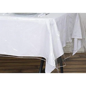Deluxe Clear Plastic Tablecloth Protector (70" X 90" Oblong) - Picture 1 of 4