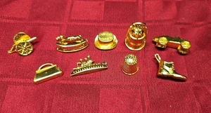 Franklin Mint Monopoly Collector's Edition 1991 9 Token Player Game Pieces Used  - Picture 1 of 4