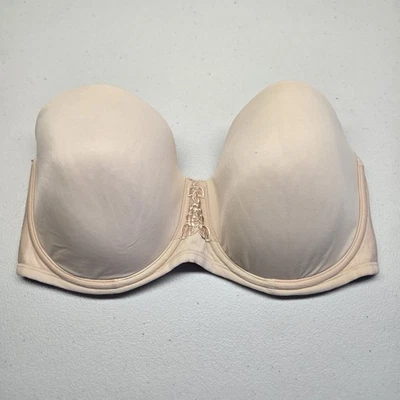 Sujetador Vanity Fair para mujer 36DD beige 74380 sin tirantes con aros encaje ligeramente forrado Foto 1 de 4