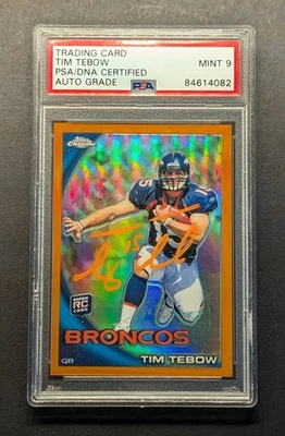 TIM TEBOW Rookie Auto 2010 Topps Chrome Orange Refractor SP RC - Image 1 of 4