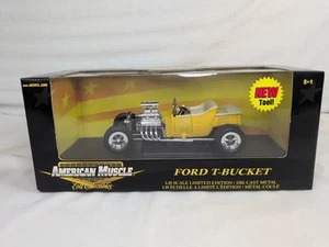 FORD T-BUCKET YELLOW #36673 ERTL AMERICAN MUSCLE DIECAST 1/18 ltd. ed. SEALED - Picture 1 of 10