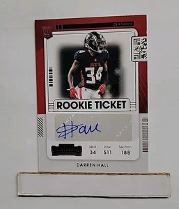 2021 Contenders Darren Hall RC #200 Rookie Ticket Auto Atlanta Falcons R1 - Picture 1 of 1