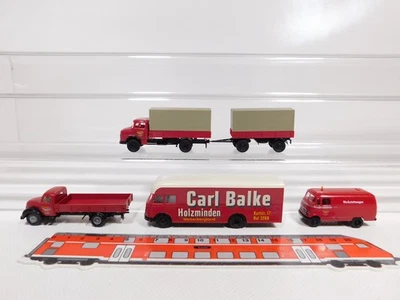 4x Brekina H0 1:87 Modello MB Carl Balke Werkstattwagen ecc Molto Buono # - Immagine 1 di 4