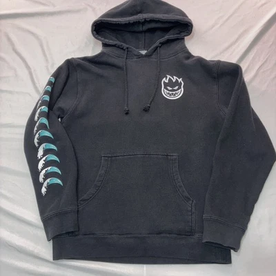 Spitfire Hoodie Y2K Surf Skate Grunge VTG Mens Size S Black - Imagem 1 de 4
