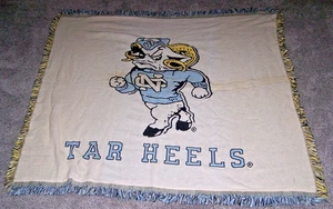VTG UNC Tar Heels Throw Rameses “Tar Heels” Small Blanket decor Estate. Find. - Picture 1 of 7