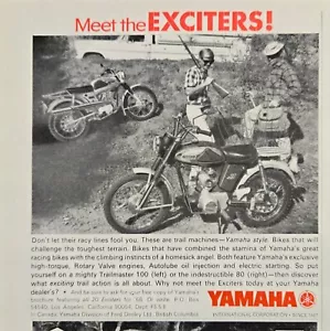 Anuncio impreso vintage 1968 - anuncio de bicicleta Yamaha Trailmaster 100/80 - ¡conoce a los entusiastas! - Imagen 1 de 1