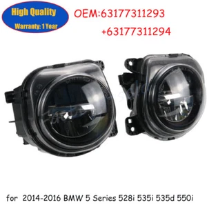 Pair Fog Lights Lamps Left +Right Fit 2014-2016 BMW 5 Series 528i 535i 535d 550i - Picture 1 of 9