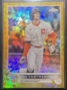 2022 Topps Chrome Logofractor Edition - Gold Refractor #67 Mike Yastrzemski /50