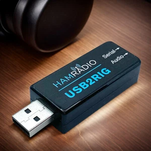 USB2RIG USB Sound Adapter USB Audio Adapter for KENWOOD YAESU ICOM Connector - Zdjęcie 1 z 10