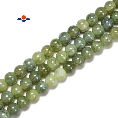Светло-зеленый треск K9 кристалл стекла гладкий круглый бисер 6 мм 8 мм 10 мм 15,5» Str - Изображение 1 из 2