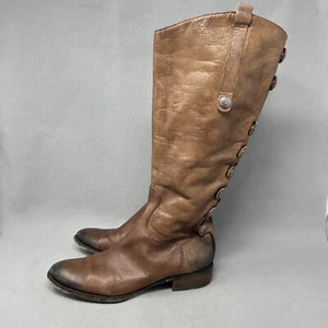 Sam Edelman Distressed Brown Leather Phallon Boots Size 9M - Picture 1 of 12