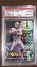 1998 Flair Showcase ROW 1 #3 Peyton Manning Colts graded PSA 10 Gem Mint