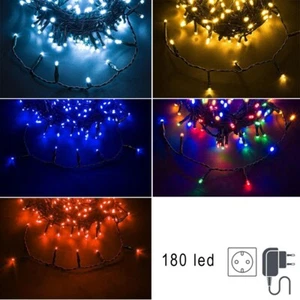 Lichterkette Weihnachtsbaum 180LED DrahtGrün Innen/Außen IP44 8 Lichtspiele - Bild 1 von 16