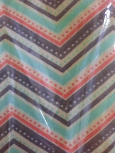 Jo-Ann Fabric Flannel 3 yard - New in plastic - Coral Dotted Chevron - Picture 1 of 5