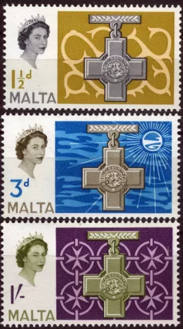 Malta 1961 19th Anniv Award George Cross to Malta MNH (SC# 284-286) Cover