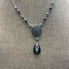 Avon faux turquoise dream catcher necklace in boho style 