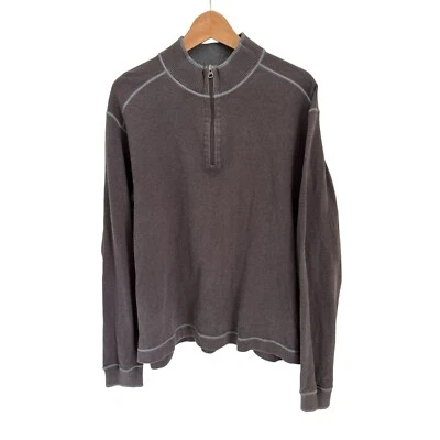 Cutter & Buck Sweatshirt Sweater Cotton Mock-neck 1/4 Zip Structured Size Large - Image 1 of 4
