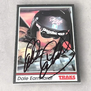 Dale Earnhardt #3 WINSTON NASCAR RACING signed card 1991 TRAKS HALL OF FAMER 75 - Picture 1 of 1