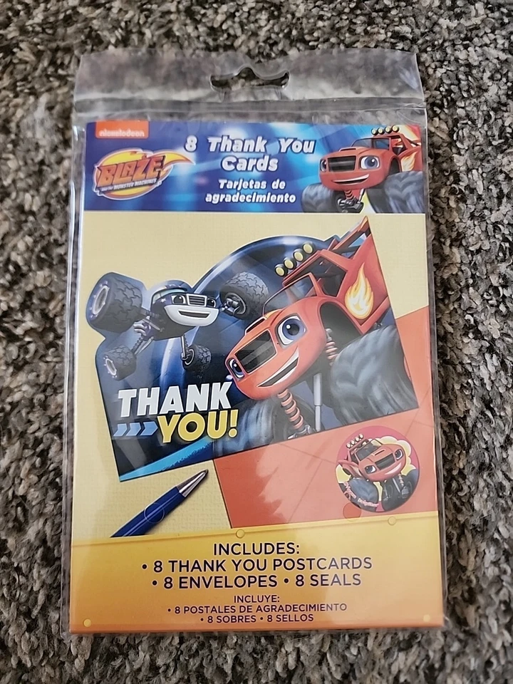 Blaze and The Monster Machines Thank You Notes 8ct