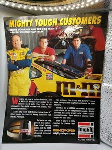 Kenny Schrader #36 M&M's Mighty Tough Customers 8.5"x11" Promo Hero Card Ad - Picture 1 of 2