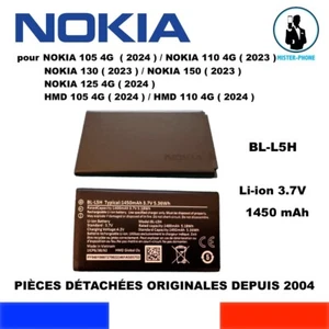 BATTERIE ORIGINALE BL-L5H 1450mAh 5,36Wh NOKIA 105 110 125 130 HMD 105 110 150 - Photo 1 sur 6