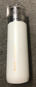 Weiße Stanley + Starbucks 24oz Stahl Thermo Hydro Tumbler Trinkflasche Flachmann - Bild 1 von 5