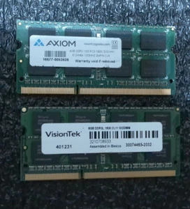 Lot 2 VisionTek 8GB DDR3-1600 KVR16LS11/8 SODIMM - Picture 1 of 10