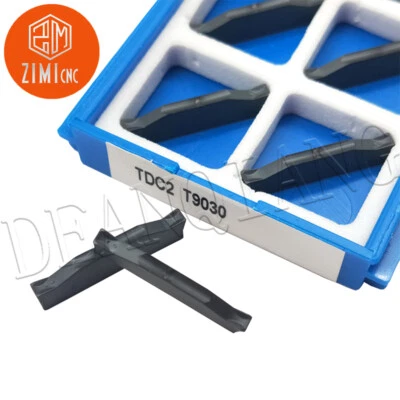 NEW 10Pcs TDC2 T9030 2mm wide CNC machine carbide cutting inserts,For TTER-2  - Image 1 of 4
