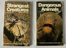 VTG Lot of 2 Strangest Creatures of the World-Dangerous Animals of the Sea Books