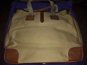 New Ralph Lauren Purple Label Collection Canvas Leather Travel Italy Hand Bag - Picture 1 of 11