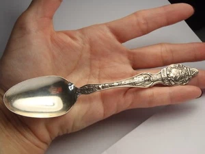 Sterling Silver Colorado Souvenir Spoon with Seven Falls & State Capitol 5 5/8" - Picture 1 of 24