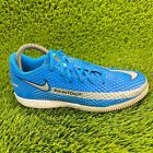 Chaussures de football d'intérieur Nike Phantom GT Academy pour garçons bleu taille 5Y CK8480-400