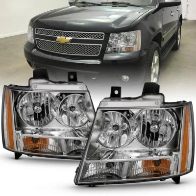 FAROS CRISTAL CROMO PARA CHEVY TAHOE SUBURBAN 07-14 AVALANCHA 07-13 111475 Foto 1 de 4