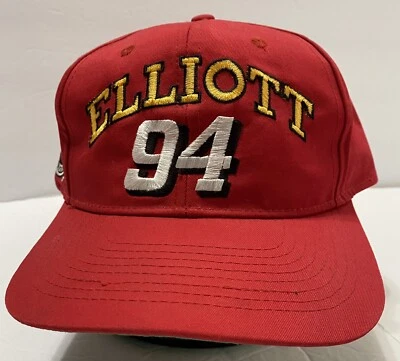 De colección Bill Elliott McDonald's Racing Team 1995 Nascar Snapback Sombrero Bandera a Cuadros Foto 1 de 4