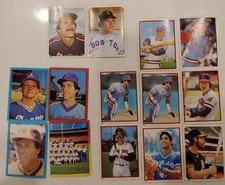  1982, '83, '84 TOPPS  Mini Baseball Stickers  (14) D. Evans,Bannister,'81 World